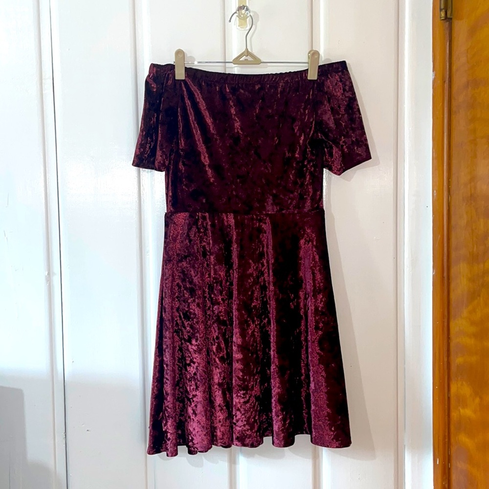 Beautiful Mini Purple Velvet Dress